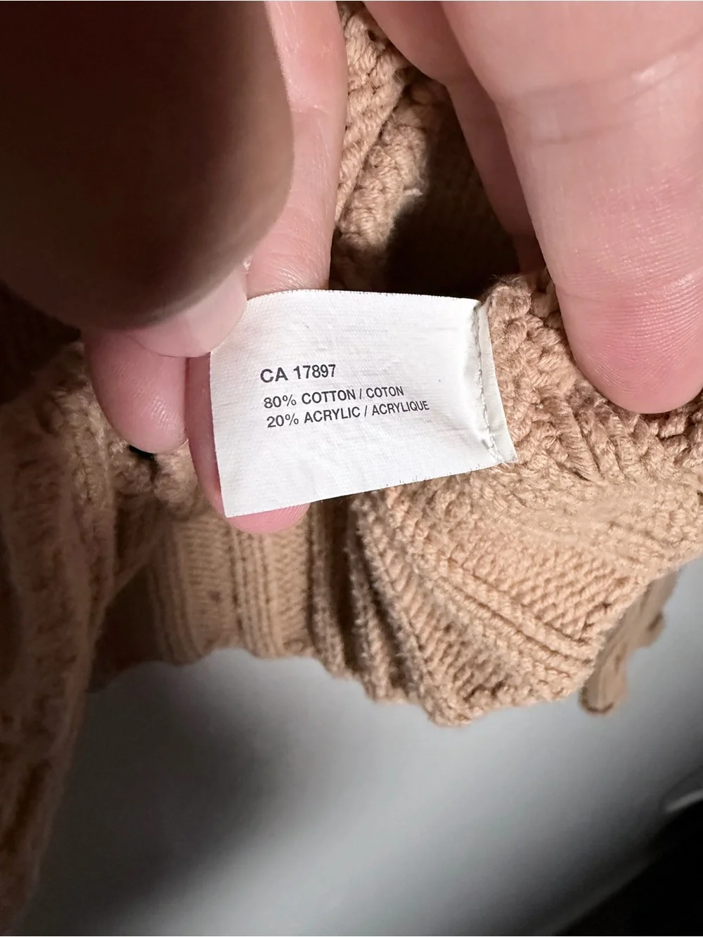 GAP Tan Shawl Collar Button Grandpa Cardigan